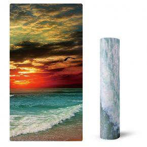 Natural rubber microfiber yoga mat